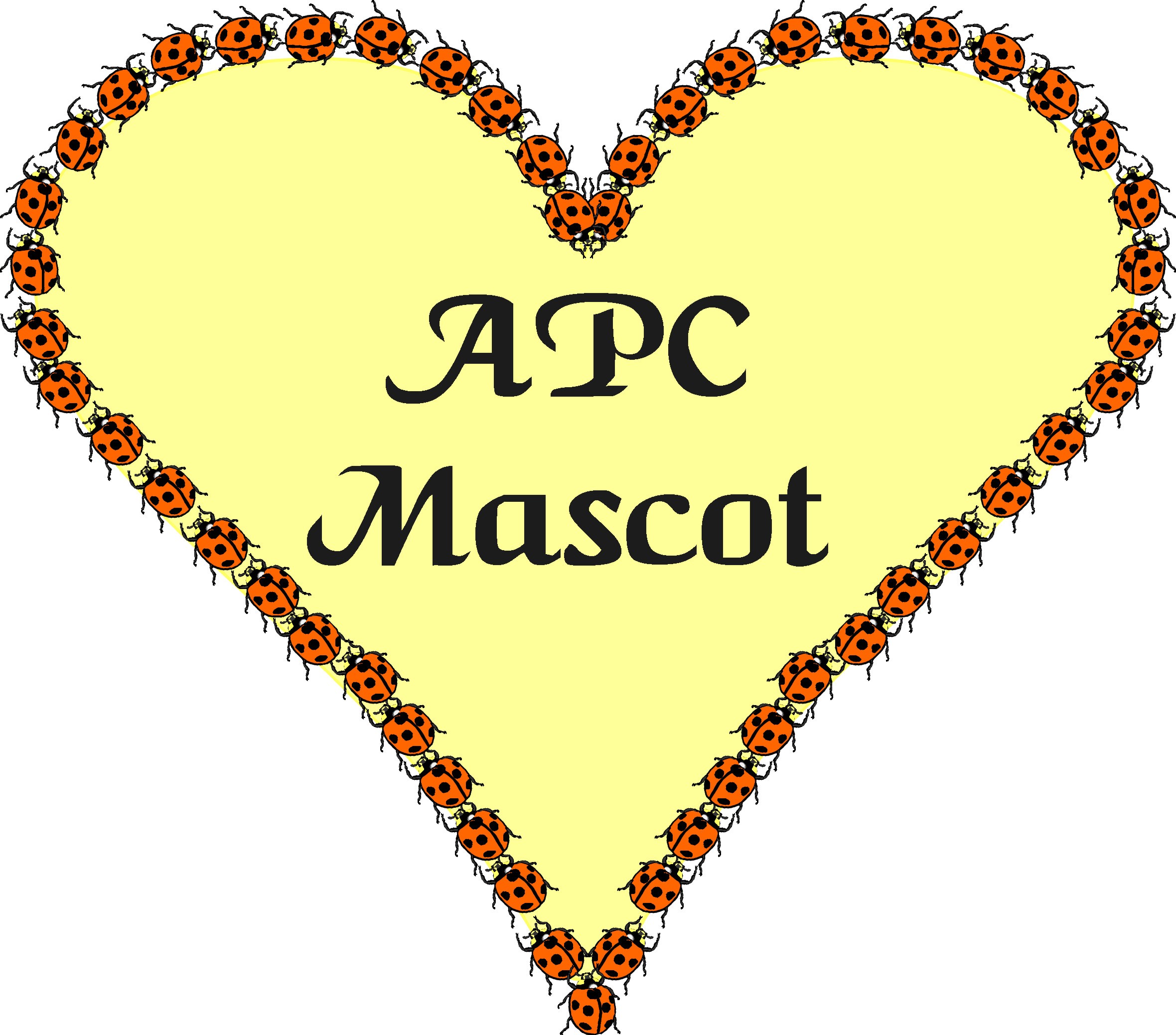 APC mascot ladybug heart t-shirt.